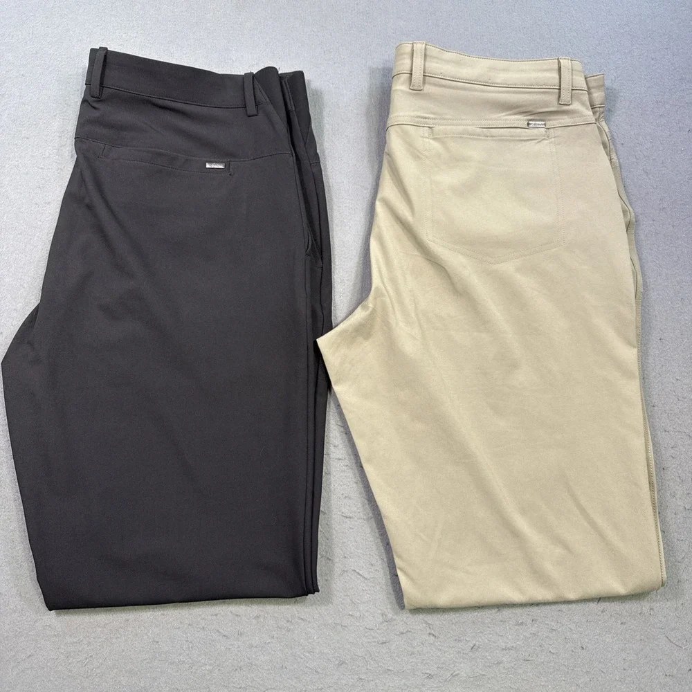 Lot Of 2 Greg Norman Jordan Golf Pants 336x34 Stretch Men Straight Performance